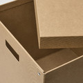 GÄRDESGÅRD Storage box with lid, natural, 32x35x31 cm