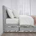GLADSTAD Upholstered bed, 2 storage boxes, Kabusa light grey, 140x200 cm