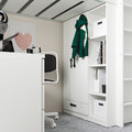 SMÅSTAD Loft bed, white blackboard surface/with desk with 4 drawers, 90x200 cm