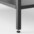 MOSSJÖN Glass-door cabinet with 2 doors, anthracite, 60x34x146 cm