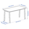 MITTZON Conference table, black stained ash veneer/black, 140x68x75 cm