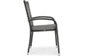 Garden Outdoor Dining Set with 6 Chairs, black