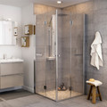 GoodHome Folding Shower Door Beloya 90 cm, chrome/transparent