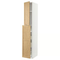 METOD / MAXIMERA Hc w p-o func 1dr/4drw, white/Forsbacka oak, 40x60x240 cm