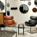Armchair Cazar, faux leather, black