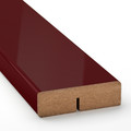 KALLARP Rounded deco strip/moulding, high-gloss dark red-brown, 221 cm