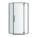 GoodHome Shower Cabin Enclosure Ezili 90 x 90 cm, black/transparent