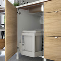 ENHET Kitchen, white, oak effect, 183x63.5x222 cm