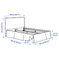 TÄRNKULLEN Upholstered bed frame, Vissle beige/Luröy, 140x200 cm