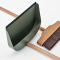 VINDSIKT Dustpan/broom, bamboo/grey-green