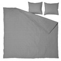 ÄNGSLILJA Duvet cover and 2 pillowcases, grey, 200x200/50x60 cm