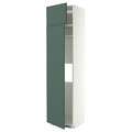 METOD Hi cab f fridge or freezer w 2 drs, white/Aspudden dark grey-green, 60x60x240 cm