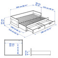 BRIMNES Day-bed frame with 2 drawers, white, 80x200 cm