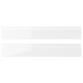 VOXTORP Drawer front, high-gloss white, 2 pack, 60x10 cm