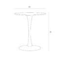 Table Simplet Skinny 60cm, white