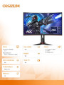 AOC 31.5" Gaming Monitor C32G2ZE/BK VA Curved 240Hz HDMIx2 DP