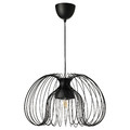 KALLFRONT / TRÅDFRI Pendant lamp with light bulb, black/smart warm white