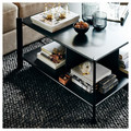 JÄTTESTA Coffee table, black, 80x80 cm
