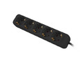 Lanberg Power Strip 1.5m 5x Schuko Outlet PS0-05F-0150-BK, black