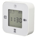 KLOCKIS Clock/thermometer/alarm/timer, white, 7x7 cm