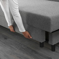 ASARUM Three-seat sofa-bed, grey