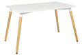 Modern Dining Table 120x80, white/wooden legs