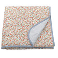 GULLNATTLJUS Bedspread, white/floral pattern, 160x250 cm