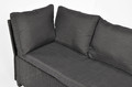 Garden Corner Sofa Set with Table, black