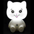 Night Lamp Cat USB LED, white