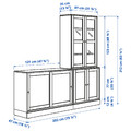 HAVSTA Storage combination w sliding doors, white, 202x47x212 cm