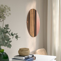 SKOGSGRÄNSEN Decorative mirror, copper-colour, 50 cm