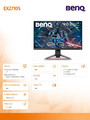 BenQ 27" Monitor LED 1ms/20mln:1/HDMI/IPS EX2710S