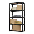GoodHome Shelving Unit Ryle 179 x 90 x 40 cm 5 Shelves, black