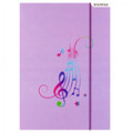 Document File Folder with Elastic Band A4 1pc Music, assorted patterns