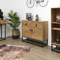 Chest of Drawers Cabinet Abbott, oak/black