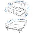 LYCKSELE LÖVÅS 2-seat sofa-bed, Grindtorp multicolour