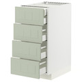METOD / MAXIMERA Base cb 4 frnts/2 low/3 md drwrs, white/Stensund light green, 40x60 cm