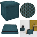 Folding Storage Pouffe Vels Atom, turquoise