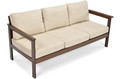 Outdoor Wooden 3-seat Sofa BELLA, brown/beige