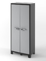 Outdoor/Workshop High Cabinet, Multi-use, XL tall, black-grey