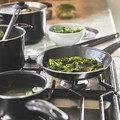 HEMLAGAD 6-piece cookware set, non-stick coating black