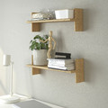 KLAVRESTRÖM Wall shelf, oak, 60x20 cm