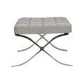 Footstool BA1, fabric, light grey