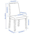 NORDVIKEN / BERGMUND Table and 2 chairs, black/Kvillsfors dark blue/blue black, 74/104 cm