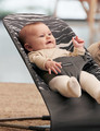 BABYBJÖRN Bouncer Bliss Cotton - Anthracite/Landscape Print + Toy Googly Eyes Black and White