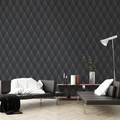 GoodHome Vinyl Wallpaper on Fleece Mahit, black/gold