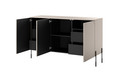 Three-Door Cabinet with Drawer Units Sonatia 150 cm, cashmere