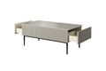 Coffee Table with Drawers Nicole, cashmere/black legs