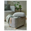 OSKARSHAMN Footstool with storage, Tibbleby beige/grey