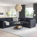 VIMLE Corner sofa, 4-seat, Saxemara black-blue